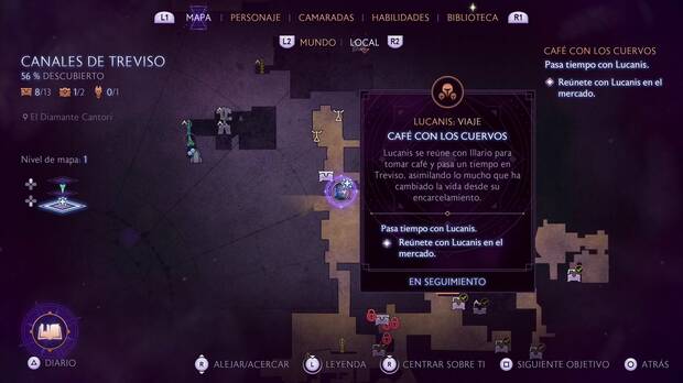 Dragon Age: The Veilguard - Misiones de Lucanis, Café con los cuervos: ubicación del marcador de la misión