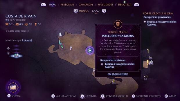 Dragon Age: The Veilguard - Por el oro y la gloria: ubicación del marcador de misión en la playa de la Costa de Rivain