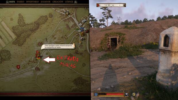 Kingdom Come: Deliverance 2 - Localización de la entrada a la mina real
