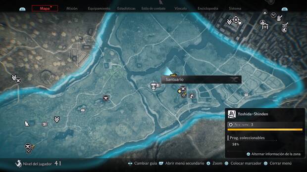 Rise of the Ronin - Localización en el mapa del Santuario #12 en Yoshida-Shinden