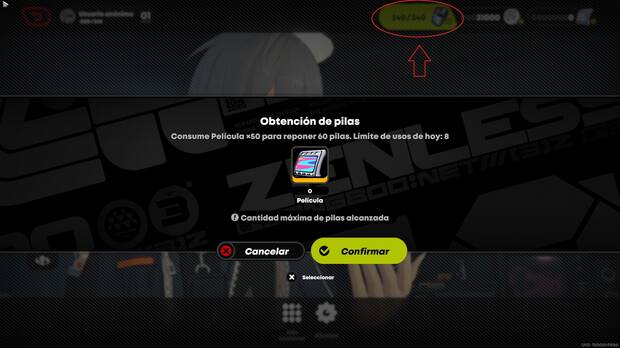 Zenless Zone Zero - Cómo recargar pila con Películas o Baterías etéreas