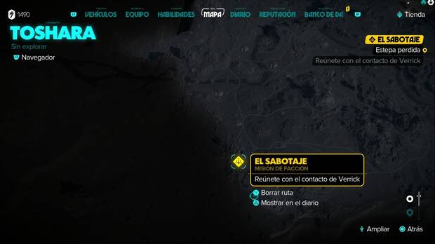 Star Wars Outlaws - El sabotaje: ubicación del objetivo de la misión