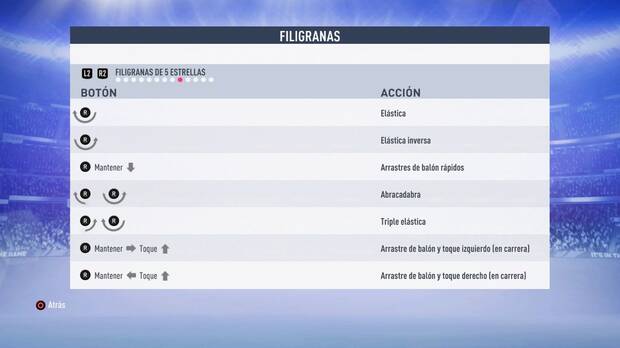 Filigranas de 5 estrellas FIFA 19