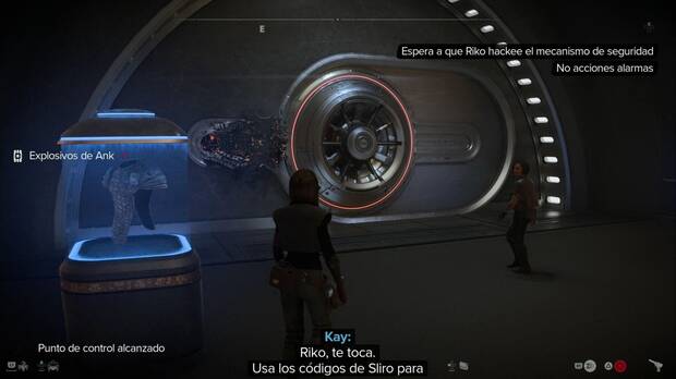 Star Wars Outlaws - El golpe: Kay vuela el cierre de la cámara de Sliro