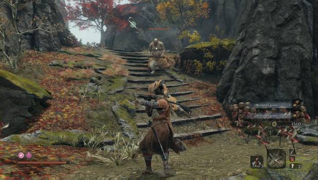 Sekiro - Templo Senpo: atrae al gigante con la maza en solitario