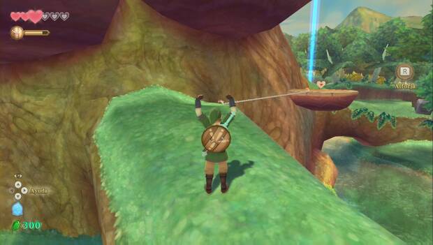 The Legend of Zelda Skyward Sword HD - Ubicación de la pieza de corazón sobre una plataforma en las raíces del árbol del Bosque de Farone