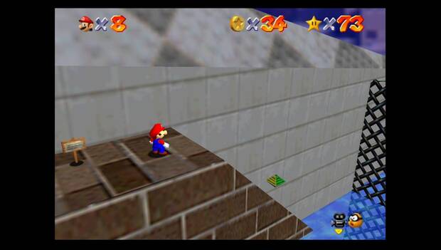 Super Mario 64 - Mundo 11: segundo interruptor para subir el agua (estrella 1)
