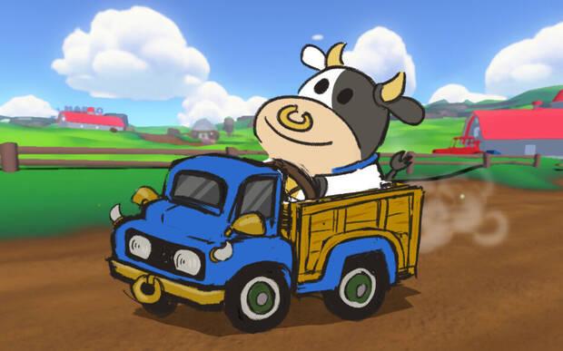 Mario Kart World: Boceto de vaca